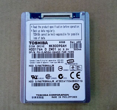 1 8 Toshiba Mk8009gah 80gb Hard Drive Pata Zif For Dell Latitude Xt D4 D430 Ebay