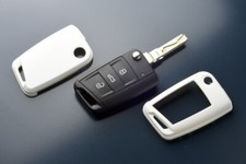 Key Cover Gehäuse in Weiss Klapp für VW Golf 7 VII Schlüssel Fernbedienung