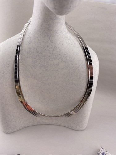 Italian Craftsman Sterling Silver Cleopatra Necklace 25 Grams - Picture 7 of 9