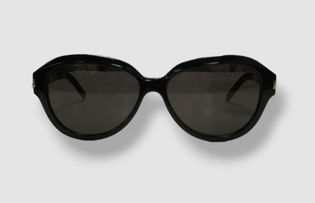 Occhiali da sole ovali neri Saint Laurent da donna $420 taglia 58 15 140