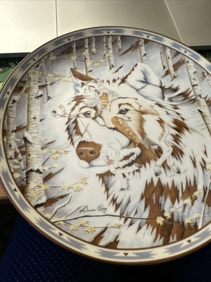 American Indian Quest of The Wolf Collector Plate Bradford Exchange