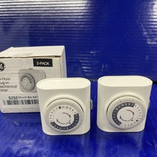 2X GE 24-Hour Heavy Duty Indoor Plug-in Mechanical Timer