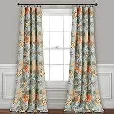 Light Filtering Window Curtain Panels Floral Vintage