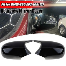 Paar Glanz Schwarz Spiegelkappen Geh�use F�r BMW E90 E91 E92 E93 LCI 2009-2013