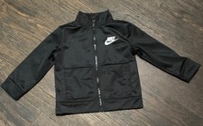 Nike Toddler Track Jacket Baby Size 18 Months Black Full Zip Sporty Logo Swoosh