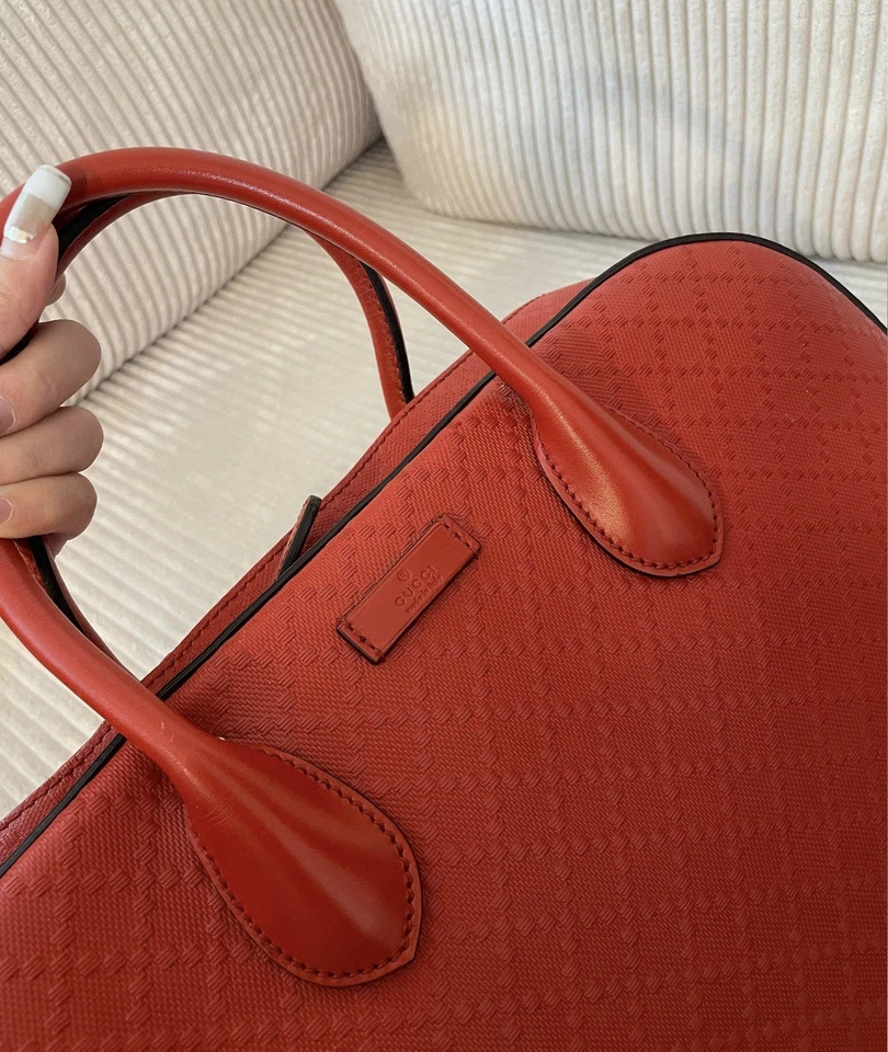 Gucci Bright Diamante Briefcase Large Orange Leather - Image 2 of 4