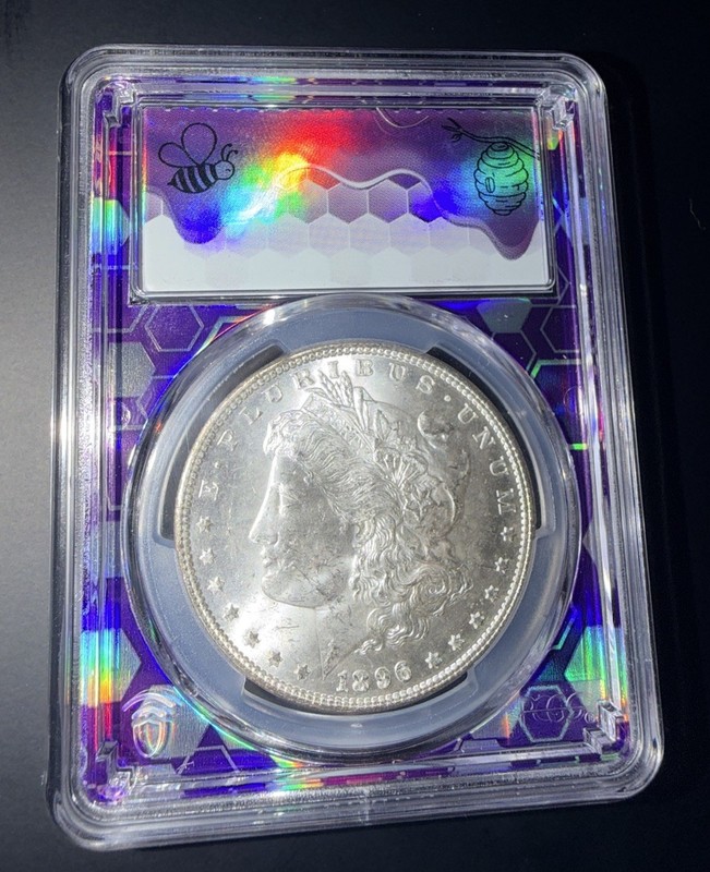 1896 $1 Morgan Silver Dollar MS63 PCGS 53094243 - TraderBea Purple Core