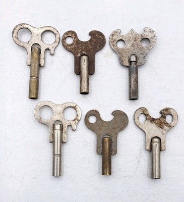 Vintage Clock Keys Handle Old Antique Clock Winding Key Brass Mix Lot of Keys 
