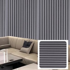 6/8Pcs Acoustic Slat Wood Decorative Wall Panelling For Home Interior 60cmx60cm