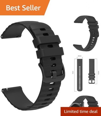 Comfortable 22mm Silicone Sport Watch Band - Quick Release for Active Lifestyles