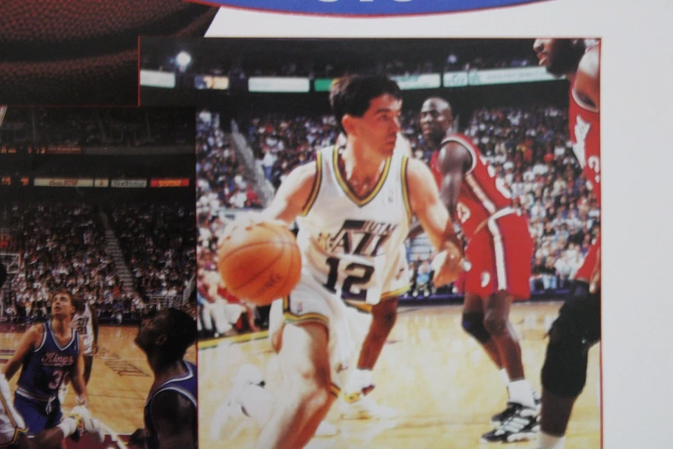Vtg NBA 1992 Our Olympians Utah Jazz Karl Malone & John Stockton 16x22 Poster - Image 4 of 4