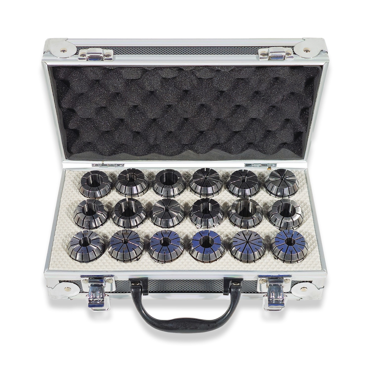 ER32 COLLET SET 18PC 2-20MM CAPACITY ER32 RANGE IN STORAGE CASE RDGTOOLS
