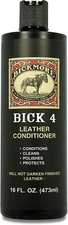 Bick 4 Leather Conditioner and Leather Cleaner 16 Oz - Will Not Darken Leather -