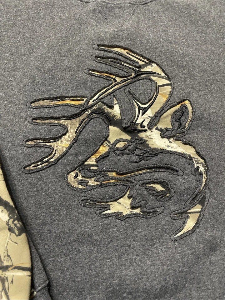 Legendary Whitetails Sweatshirt Mens 5XL Gray/Camo Deer Hunting - Image 4 of 4