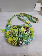 Vera Bradley Lime's Up Lizzy Quilted Cotton Crossbody Shoulder Bag Adjustable