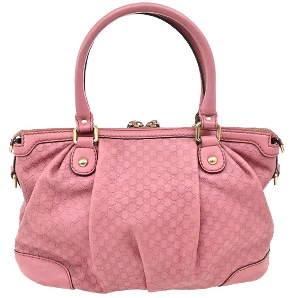 GUCCI Sukey Guccissima GG Pattern Shoulder Bag Leather Pink GHW 36CA245 - Image 3 of 4