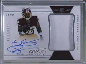 2017 Panini National Treasures /99 Samaje Perine #178 RPA Rookie Patch Auto RC