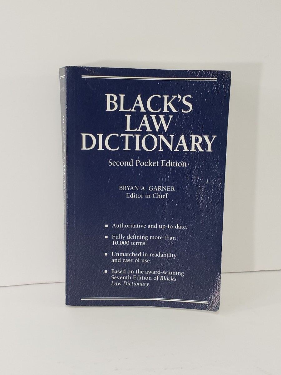 Black's Law Dictionary Second Pocket Edition B. Garner, Legal