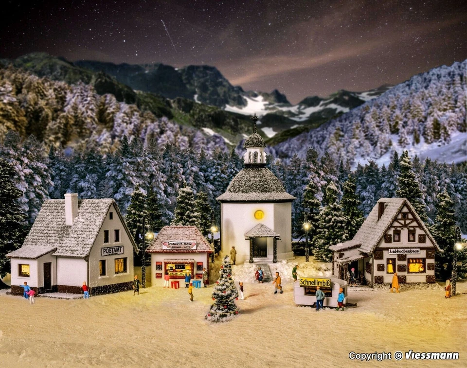 Vollmer N Scale 47613 Christmas Winter Village Extras; 5 KITS *NEW USA DEALER N - Image 4 of 4