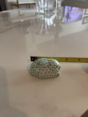 Herend Porcelain Green Fishnet Rabbit