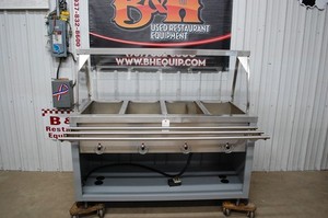 Duke E304-25PG M 4 Well Hot Food Warmer Steam Table Cabinet w/ Sneeze Guard 60"