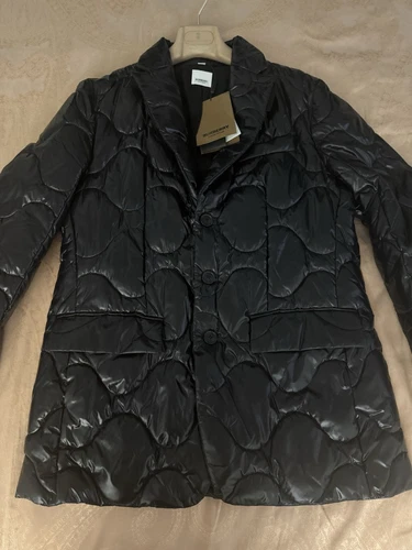 Giubbotto Burberry uomo italiano nero puffer taglia M nuovo con etichetta $1950