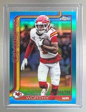 Xavier Worthy 2025 Topps Chrome #145 Teal Refractor /299