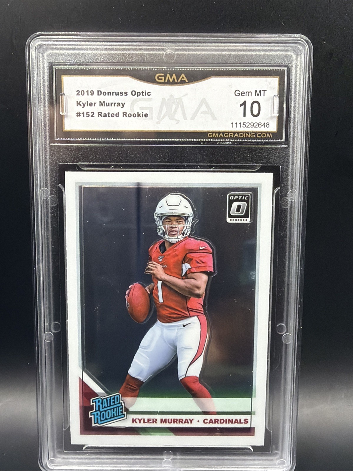 2019 Panini Donruss Optic - Rated Rookie Kyler Murray #152 Holo Prizm (RC)