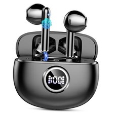 Wireless Earbuds, 2025 Bluetooth 5.3 Headphones HiFi Stereo Ear buds with Black