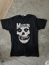 Misfits Black T-Shirt with Logo Rock  Pop Band Music Artist Collectible Tee