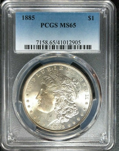 1885 MORGAN SILVER DOLLAR - PCGS MS 65 ~BEAUTIFUL COIN~ REF#2905 - Picture 3 of 4