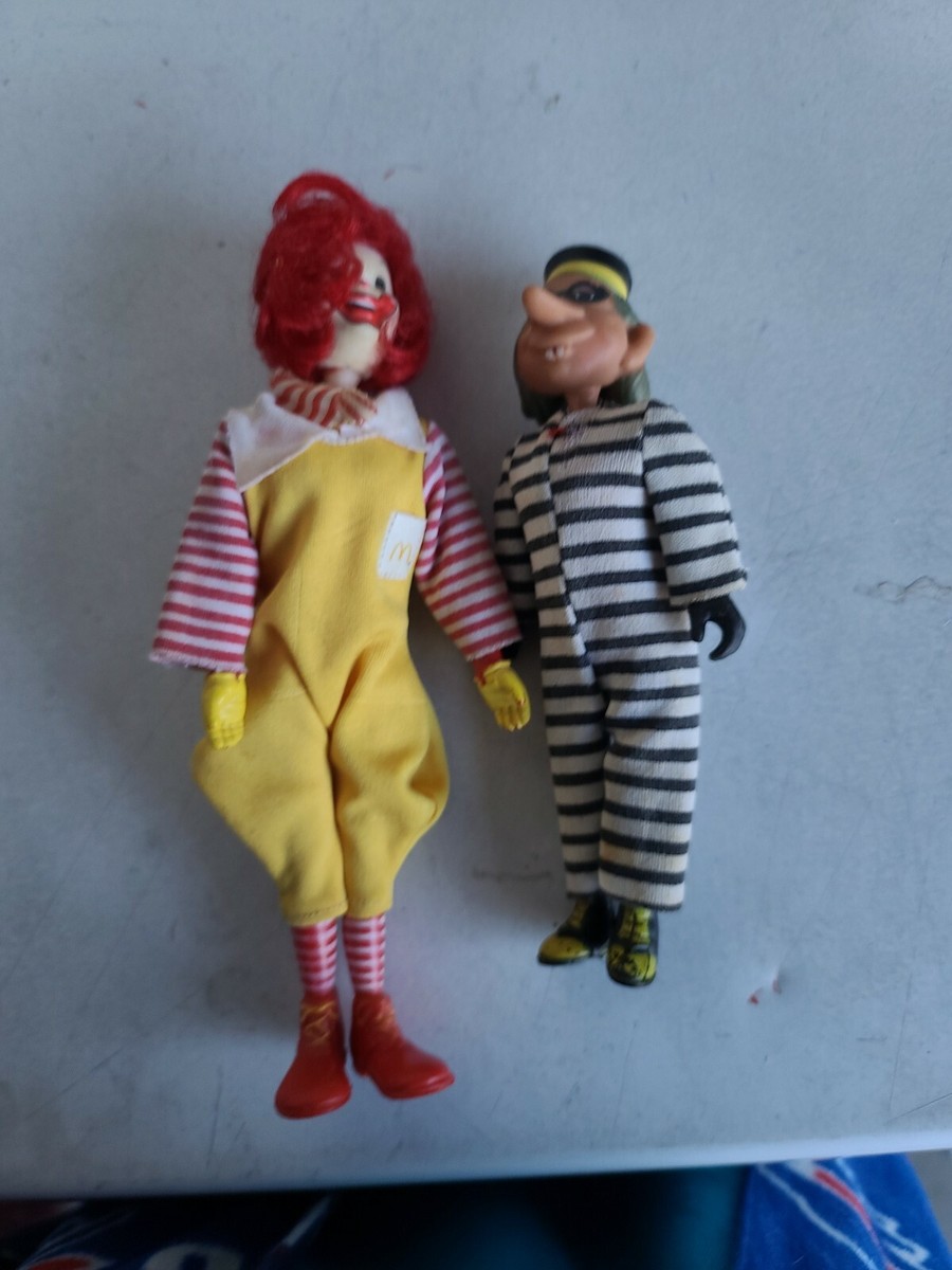 Vintage McDonald's Remco Ronald McDonald And Hamburglar Dolls 1976
