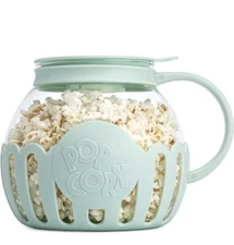Micro-Pop Microwave Popcorn Popper with Temperature Safe Glass 3in1
