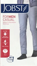 JOBST for Men Casual 30-40mmHg Knee High Socks Large Black