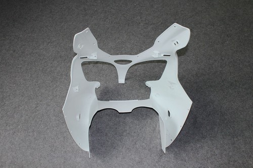 Unpainted White Front Upper Cowl Nose Fairing For Kawasaki Ninja ZX6R 2000-2002 - Picture 7 of 10