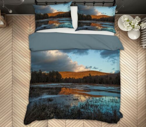 3D White Cloud Marsh 2532NA Bed Pillowcases Quilt Cover Duvet Jerry LoFaro Fay