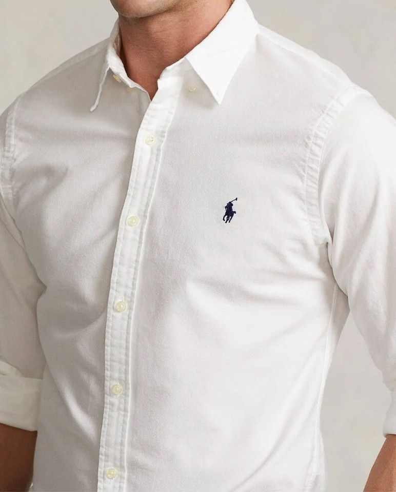 Polo Ralph Lauren Men's Custom Fit Cotton Shirt White