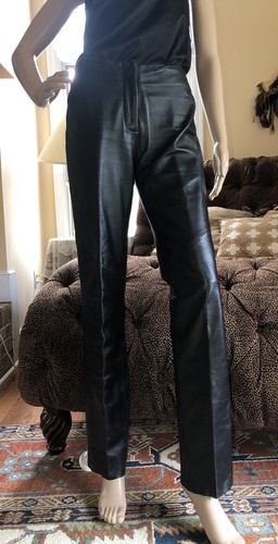 Market Genuine Black Leather Pants Size 