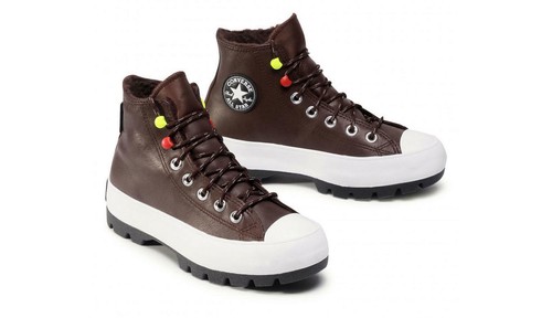 brown converse lugged