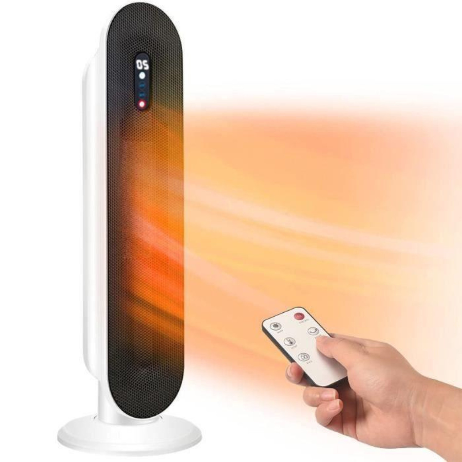 Radiateur soufflant 2000W télécommande chauffage d'appoint sécurité maison