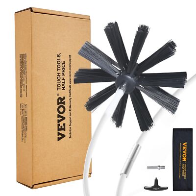 30 FEET Dryer Vent Cleaner Kit 22 Pieces Duct Cleaning Brush