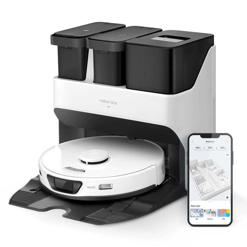 Roborock S7 Max Ultra Saugroboter mit Wischroboter,All-in-One Dock,5500Pa,APP