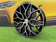 4 x 17 Inch 5x100 Vossen Style Black Polished Wheels: Fits For VW Audi Subaru