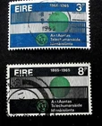 A11 Ireland Eire Commemorative Stamps Set of 2 -I T U Centenary 17/5/1965