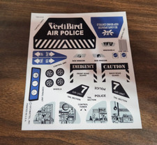 Mattel VertiBird Air Police Helicopter Reproduction Stickers Decals DIE CUT