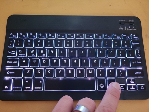 RGB draadloos Toetsenbord Met LED Verlichting met gratis RGB muis - Photo 5/12