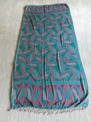 Zikin Design Batik Shawl/Scarf 78''x38'' Pekalongan  Indonesia Fringed