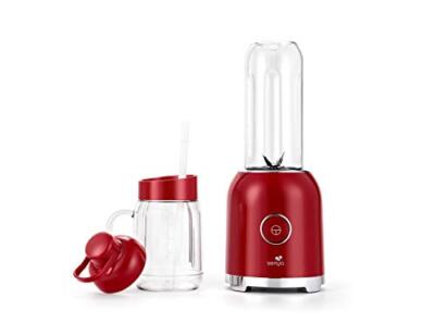 Blender Mixeur Électrique Smoothie, Avec Récipient En Verre Portables De 600Ml Sans Bpa, 6 Lames