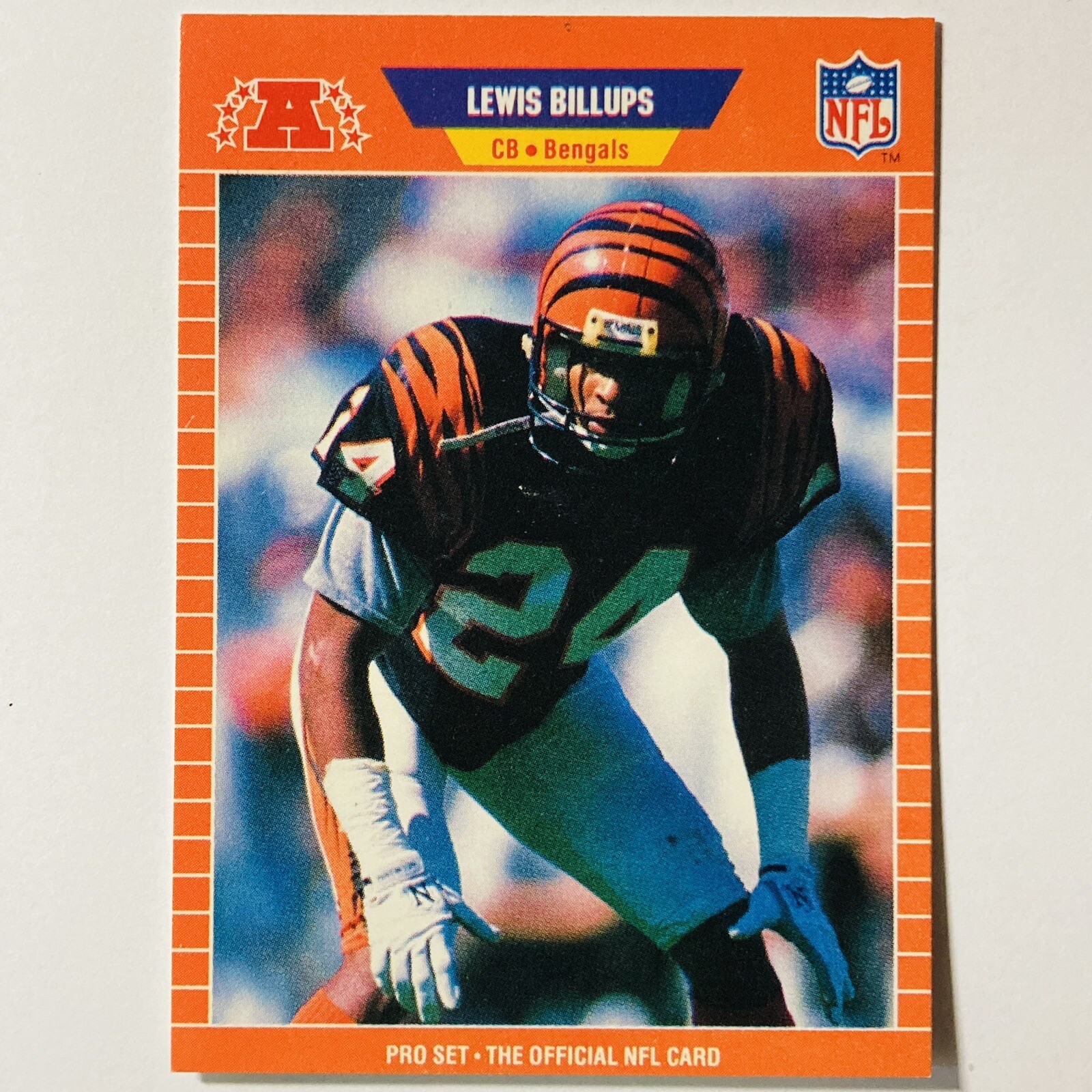 1989 Pro Set Lewis Billups Rookie Cincinnati Bengals #54 Football Card Tc4