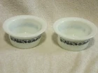 2 Vtg Pyrex Old Town Blue Onion Butter Tubs No Lids
